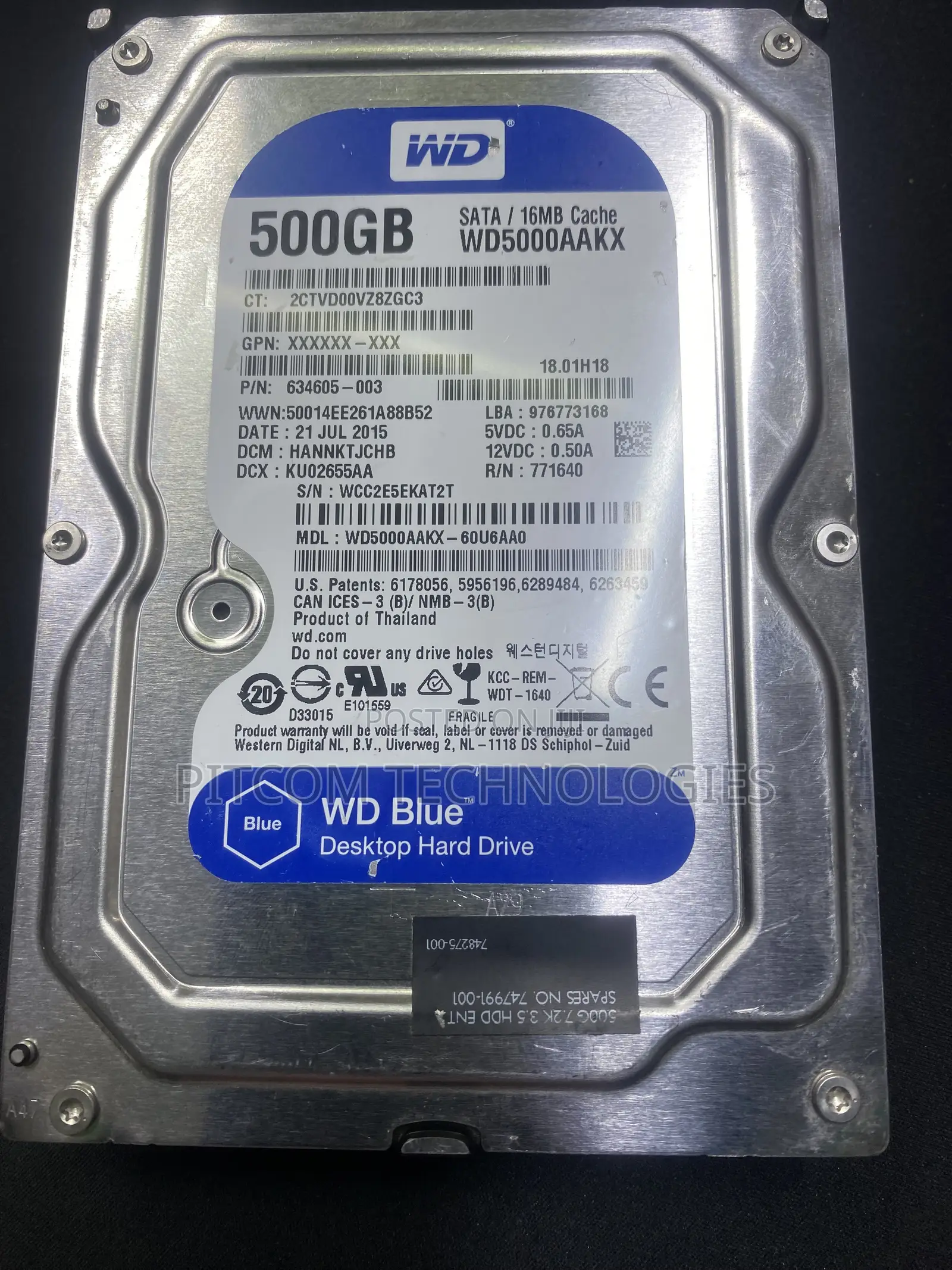 500 GB WD Desktop Harddisk