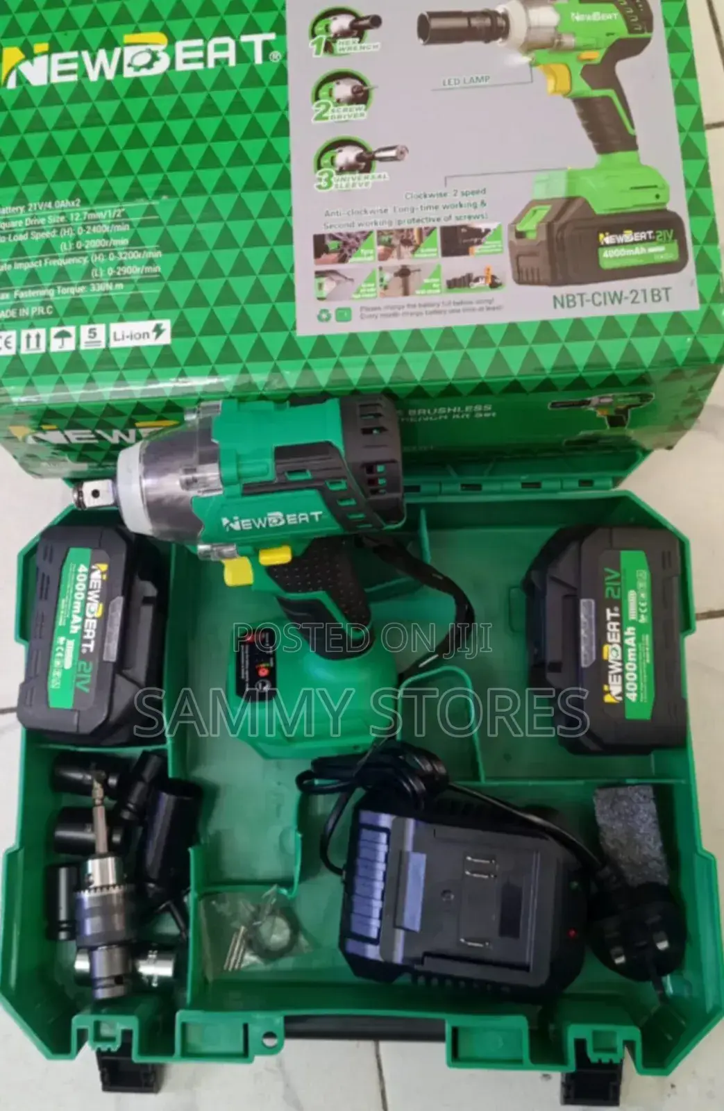 NewBeat 21V 330Nm 1/2-Inch Cordless Brushless Wrench Kit