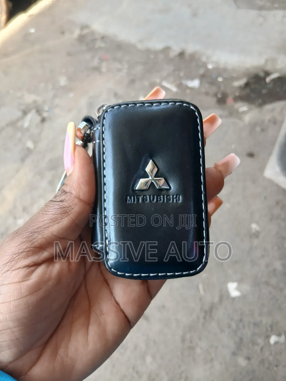 New Leather Mitsubishi Car Key Holder