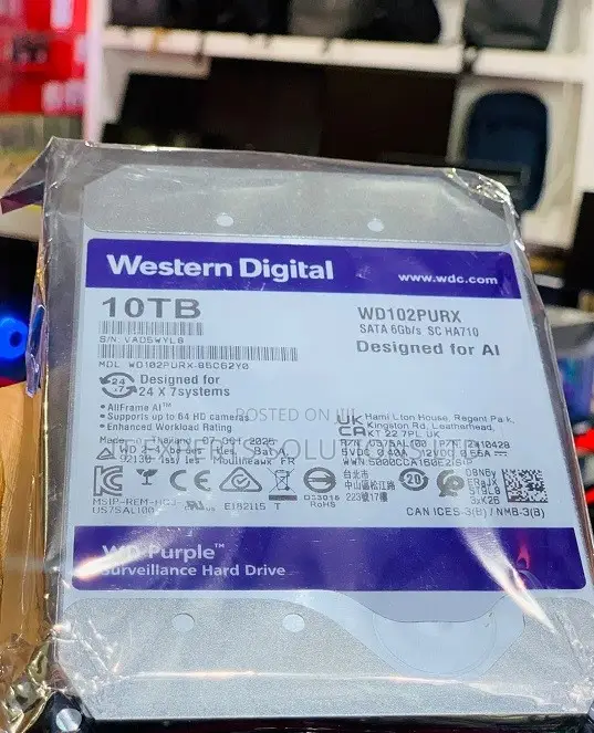 Western Digital 10TB WD Surveillance Internal Hard Drive