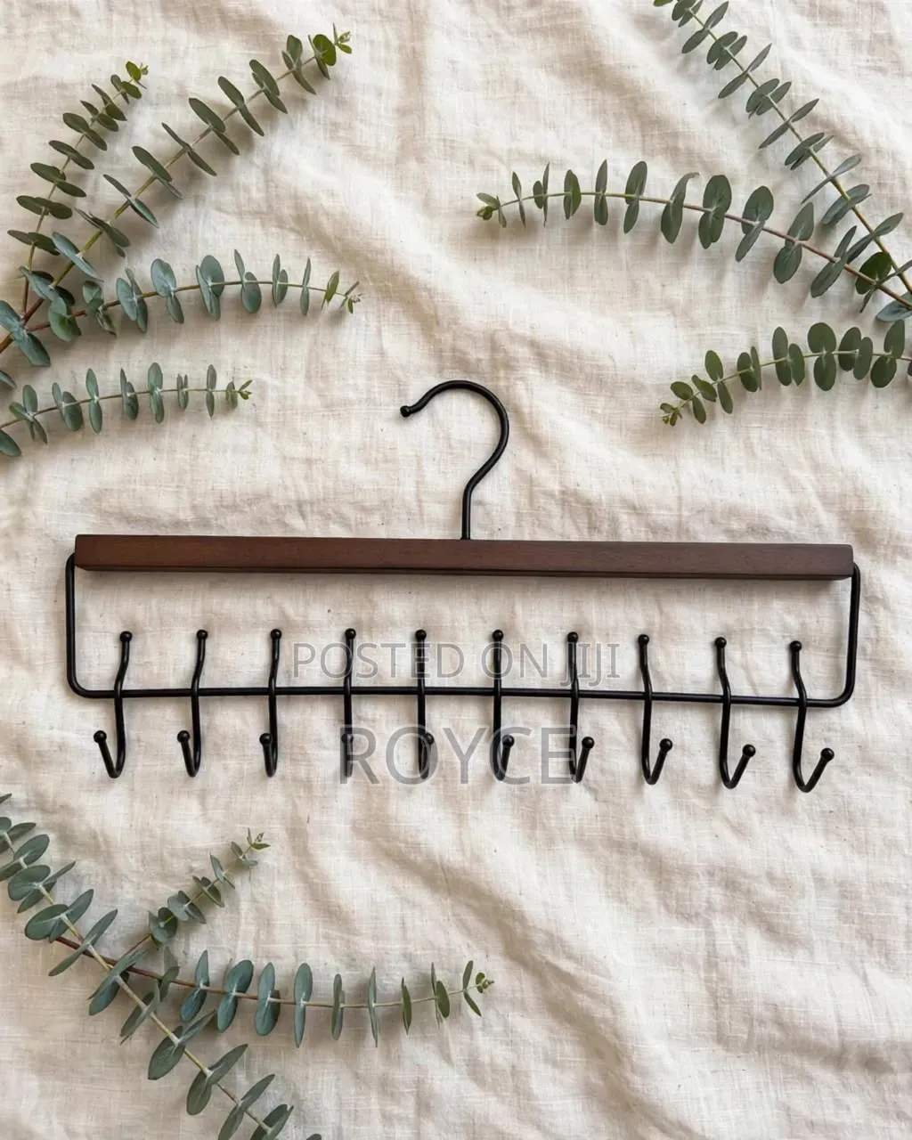 10 Hook Wooden Organizer Hanger