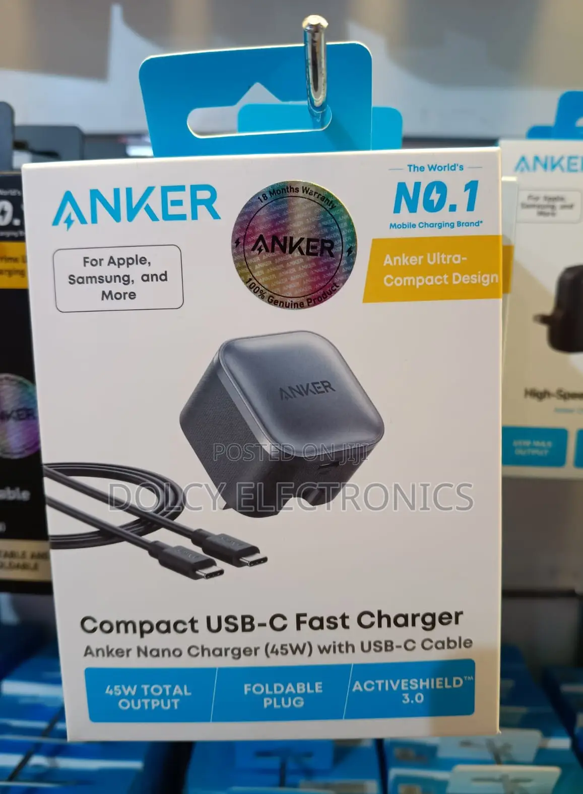 Anker Nano Charger 45w With USB-C Cable