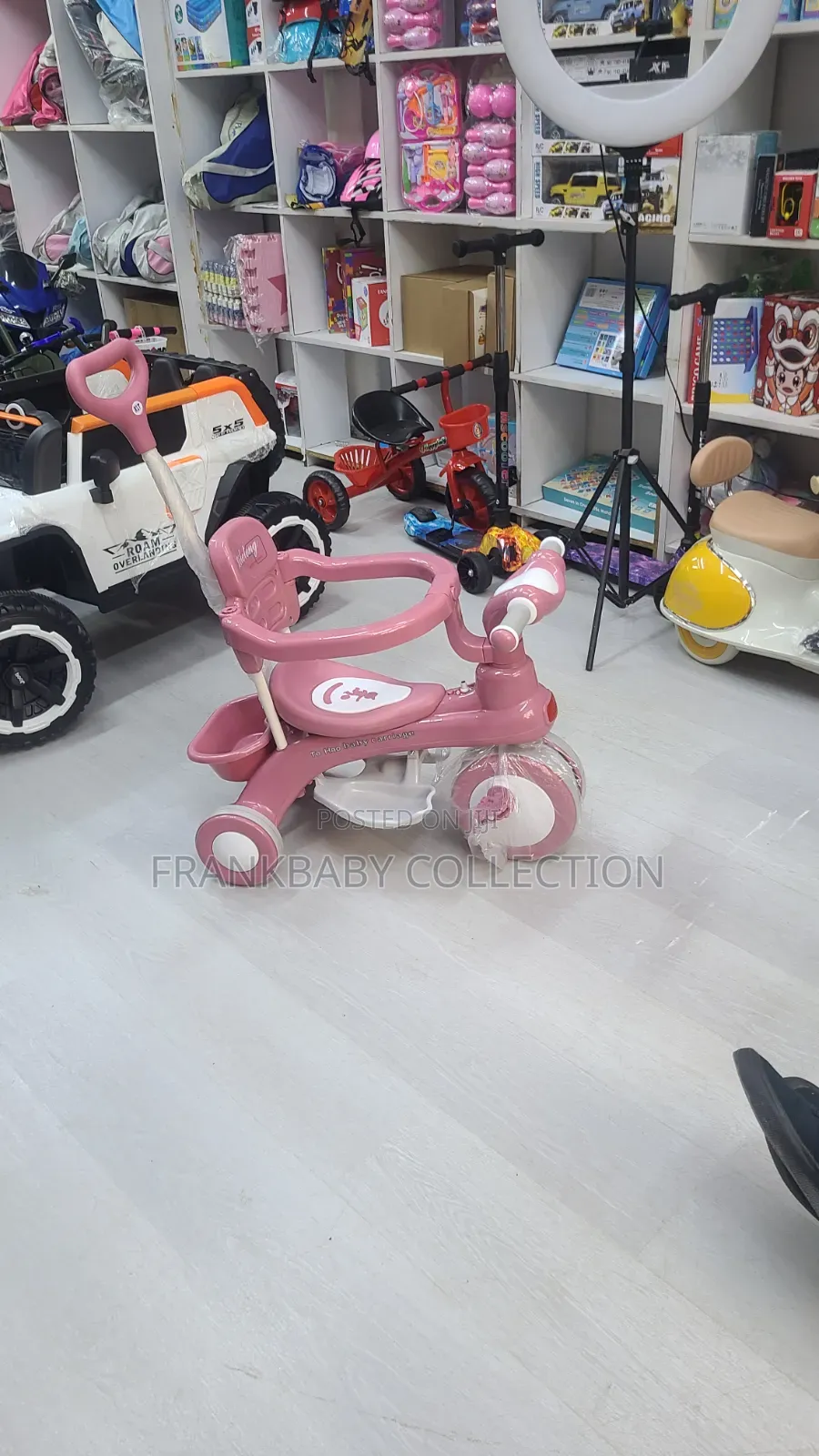 Kids Tricycle Parent Push Handle