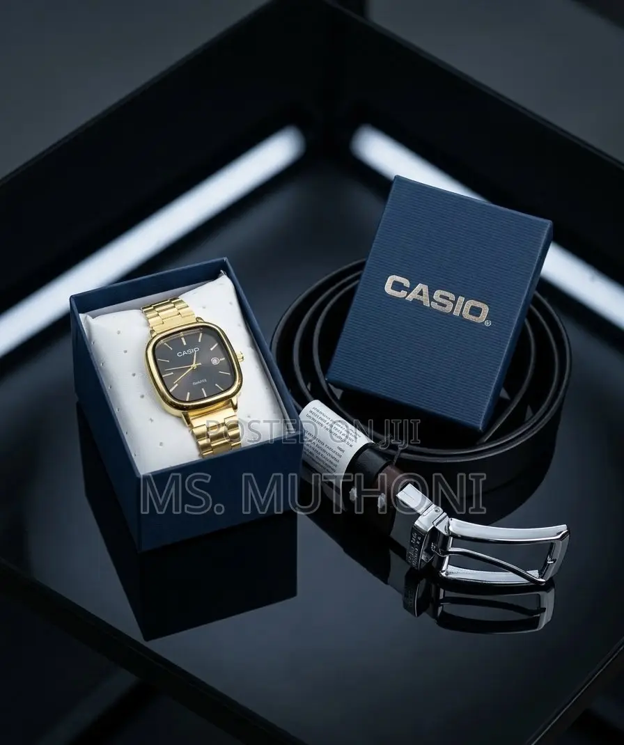 Executive Classic Watch and Belt Gift Set