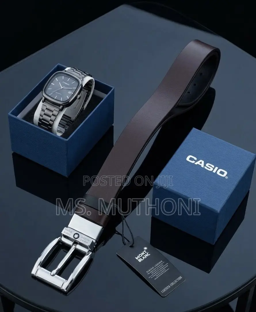 Executive Classic Watch and Belt Gift Set