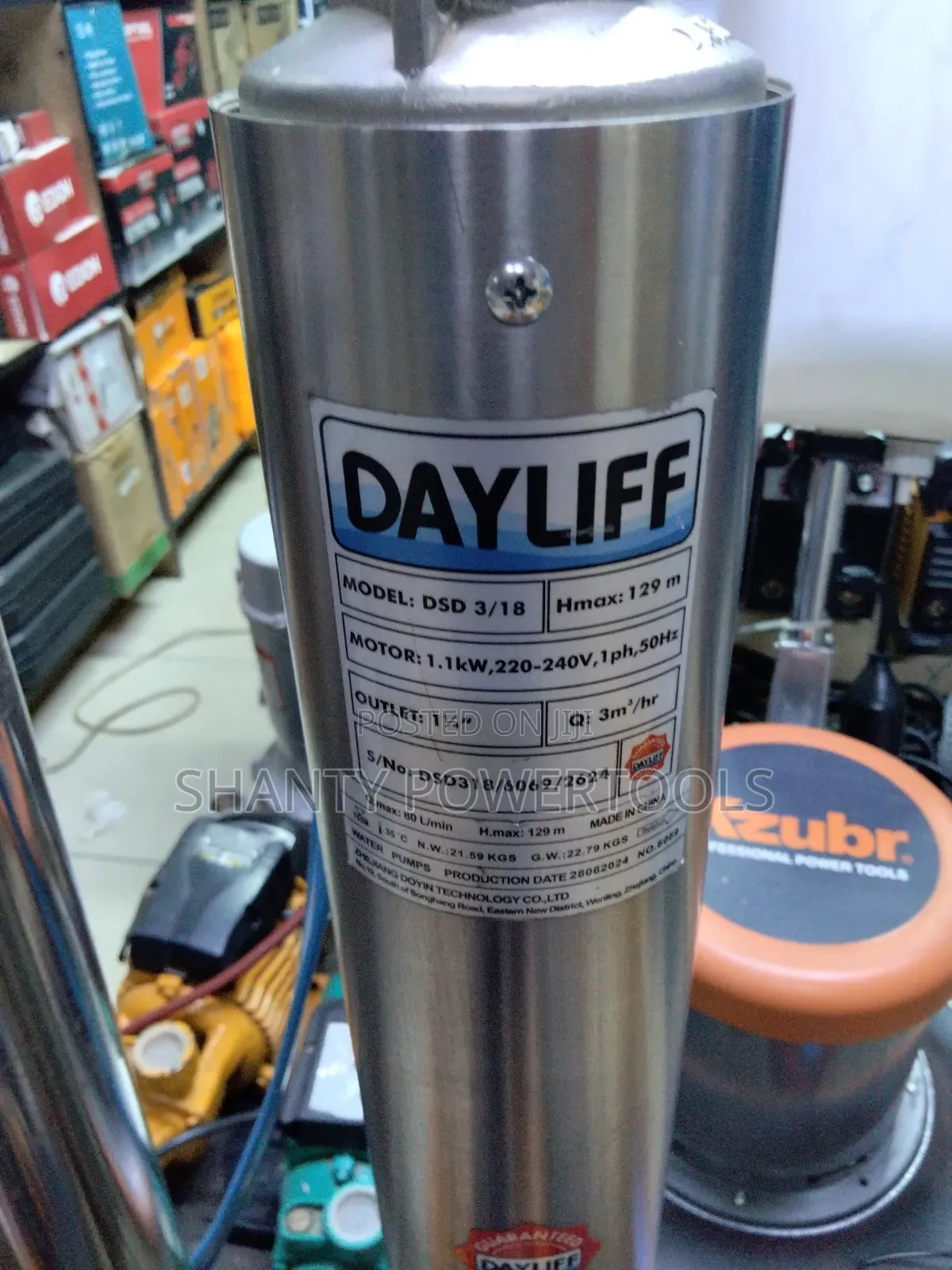 Dayliff DSD 3/18 Submersible Water Pump