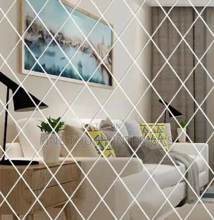 Crystal-Look Diamond Acrylic Wall Mirrors