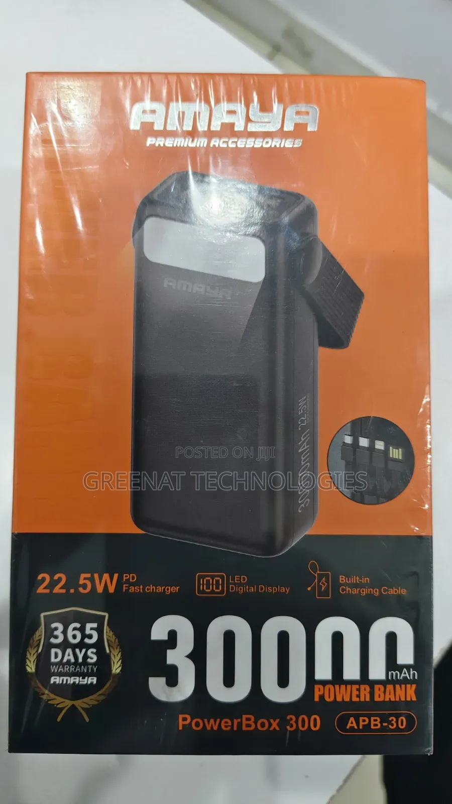 AMAYA 30000mAh Power Bank 22.5W PD Fast Charger PowerBox 300 APB-30