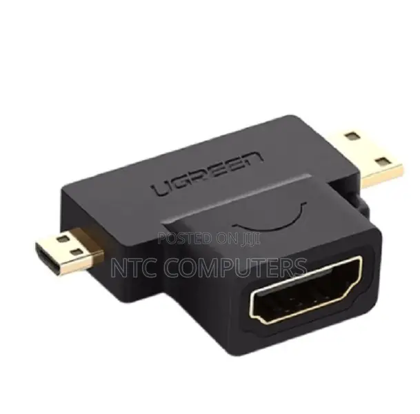 UGREEN MicroHDMI Male + MiniHDMI Male to HDMI Female Adapter –UG-20144
