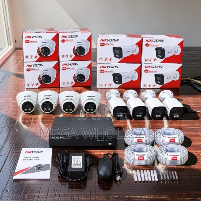 Hikvision 8 Smart Hybrid Colored Night Vision CCTV Cameras Kit