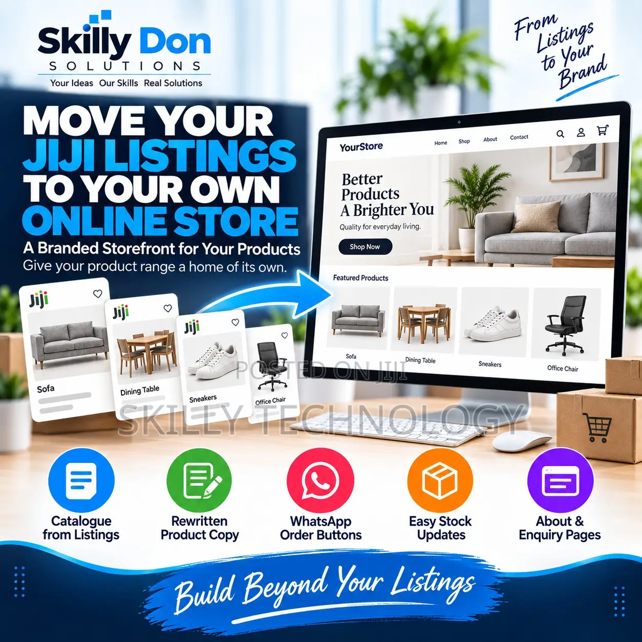 Move Your Jiji Listings to a Branded Online Store