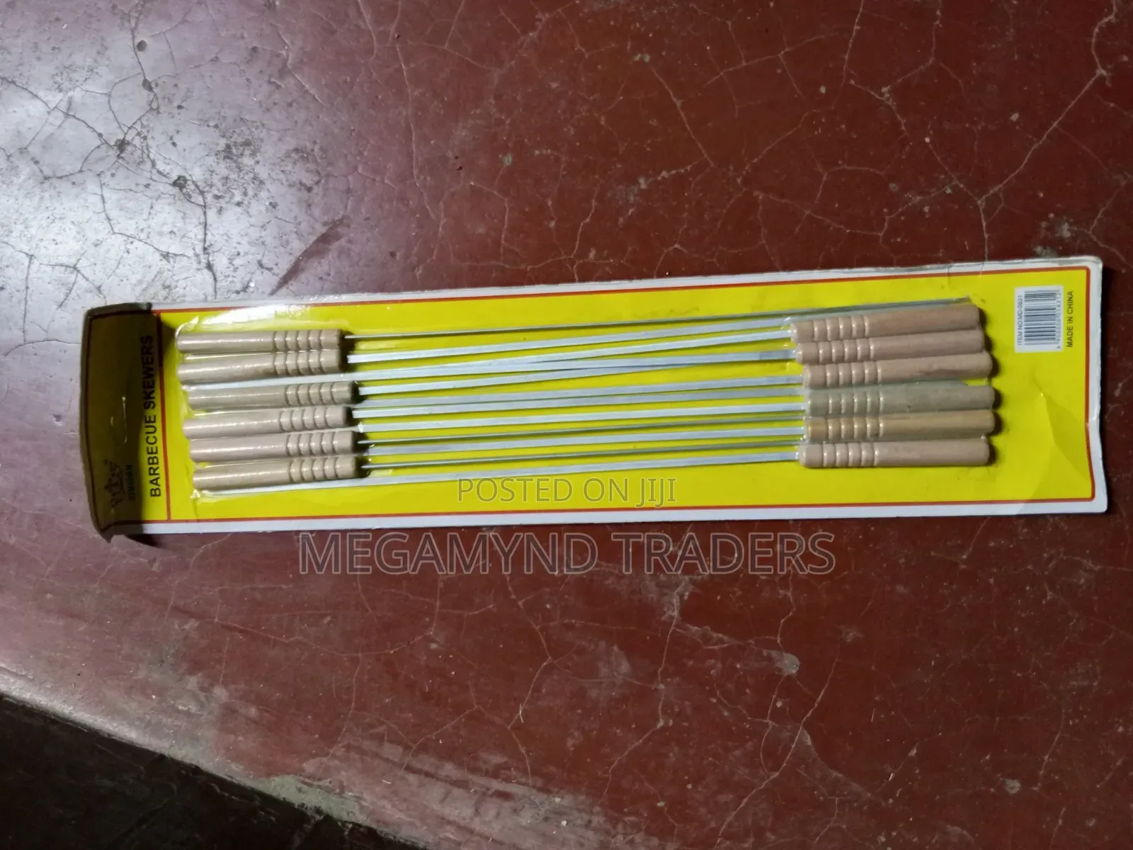 BBQ Skewer Stainless Steel Needle With Wooden Handle