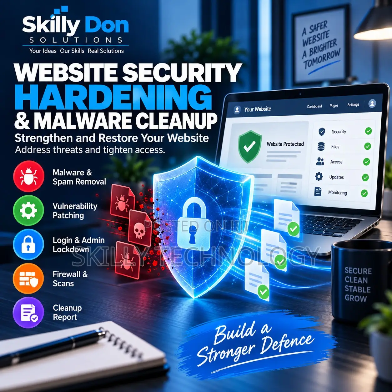 Website Security Hardening Malware Cleanup