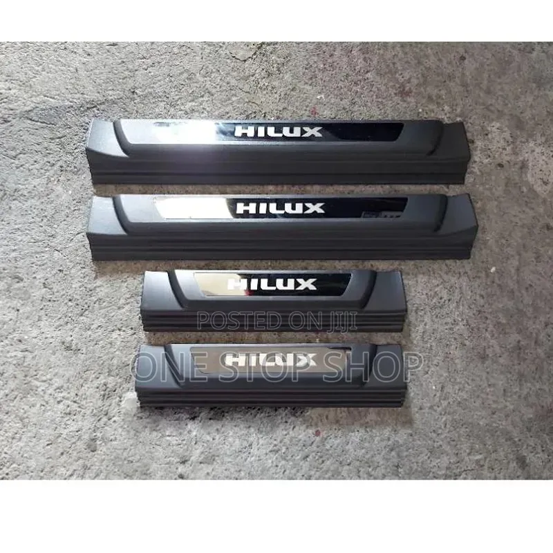 Illuminated Hilux LED Stainless Steel Door Sill Branded Different Logo