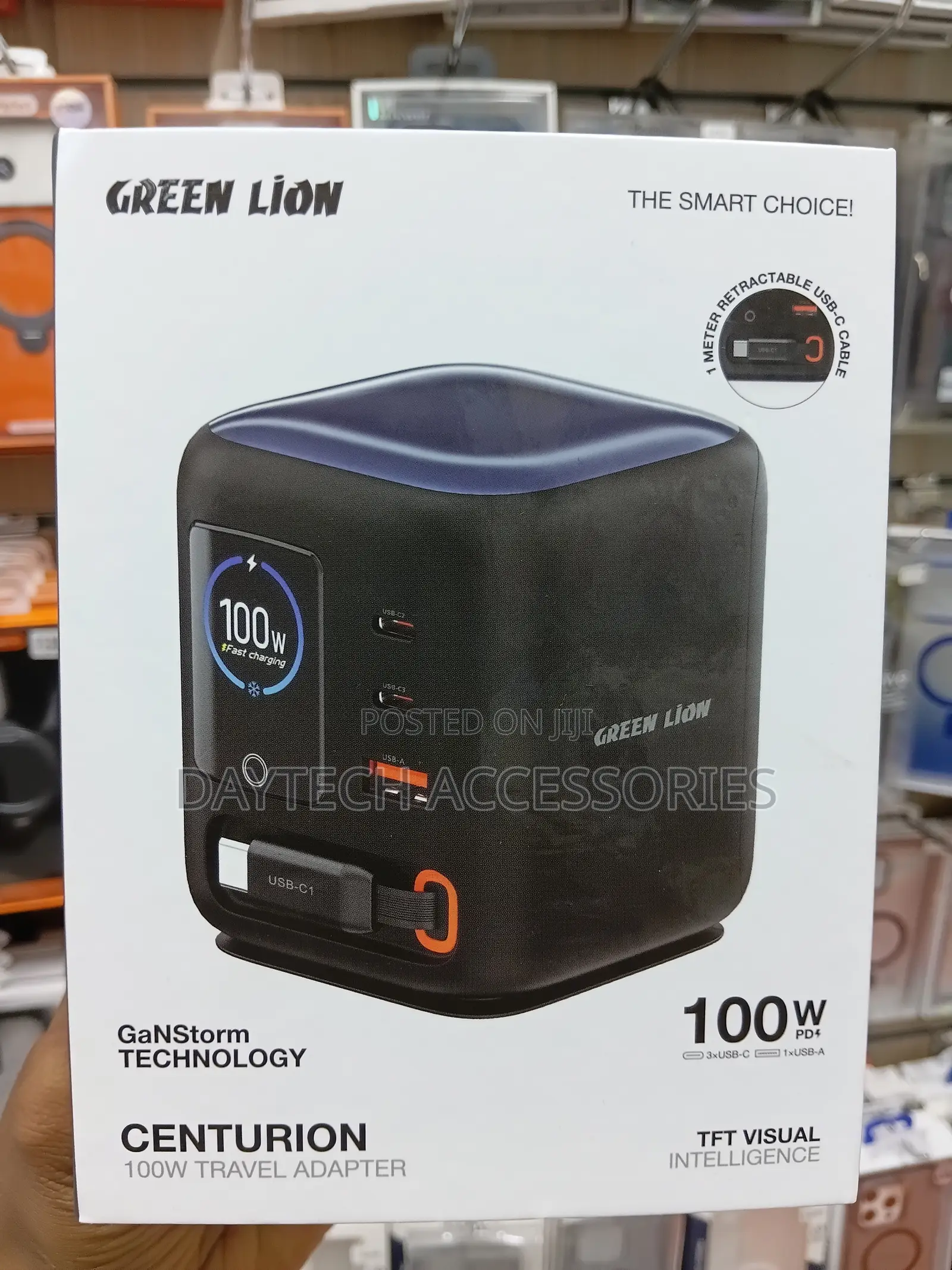 The Green Lion Centurion 100W Travel Adapter All-in-One Fast Charger