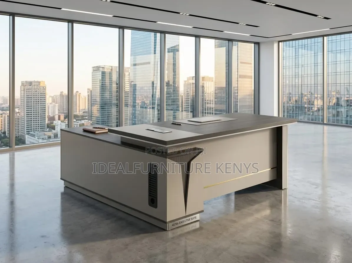 Executive Office Table - L-Shaped CEO Desk Modern