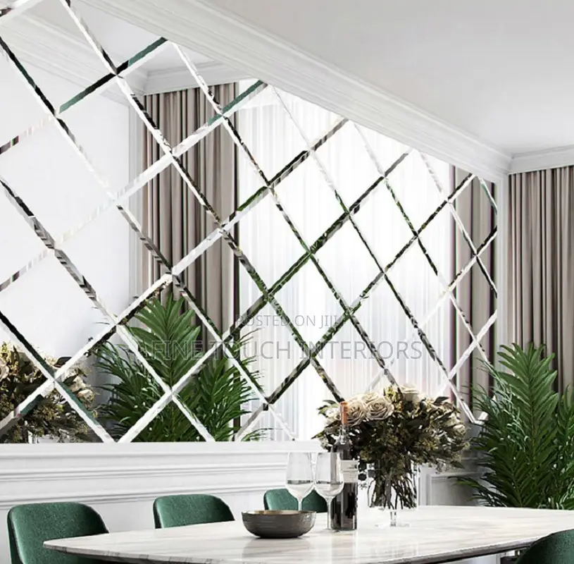 Dining Room Diamond Acrylic Mirror Decor