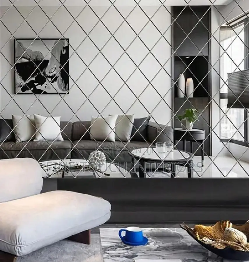 Living Room Diamond Acrylic Mirrors