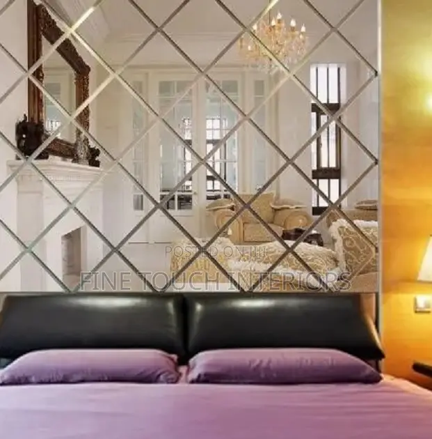 Bedroom Diamond Acrylic Wall Mirror