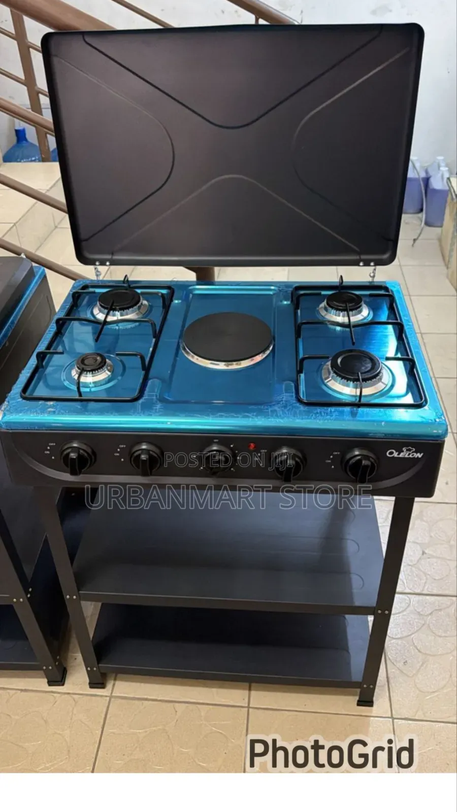 Olelon 4+1 Standing Gas Stove With Shelves