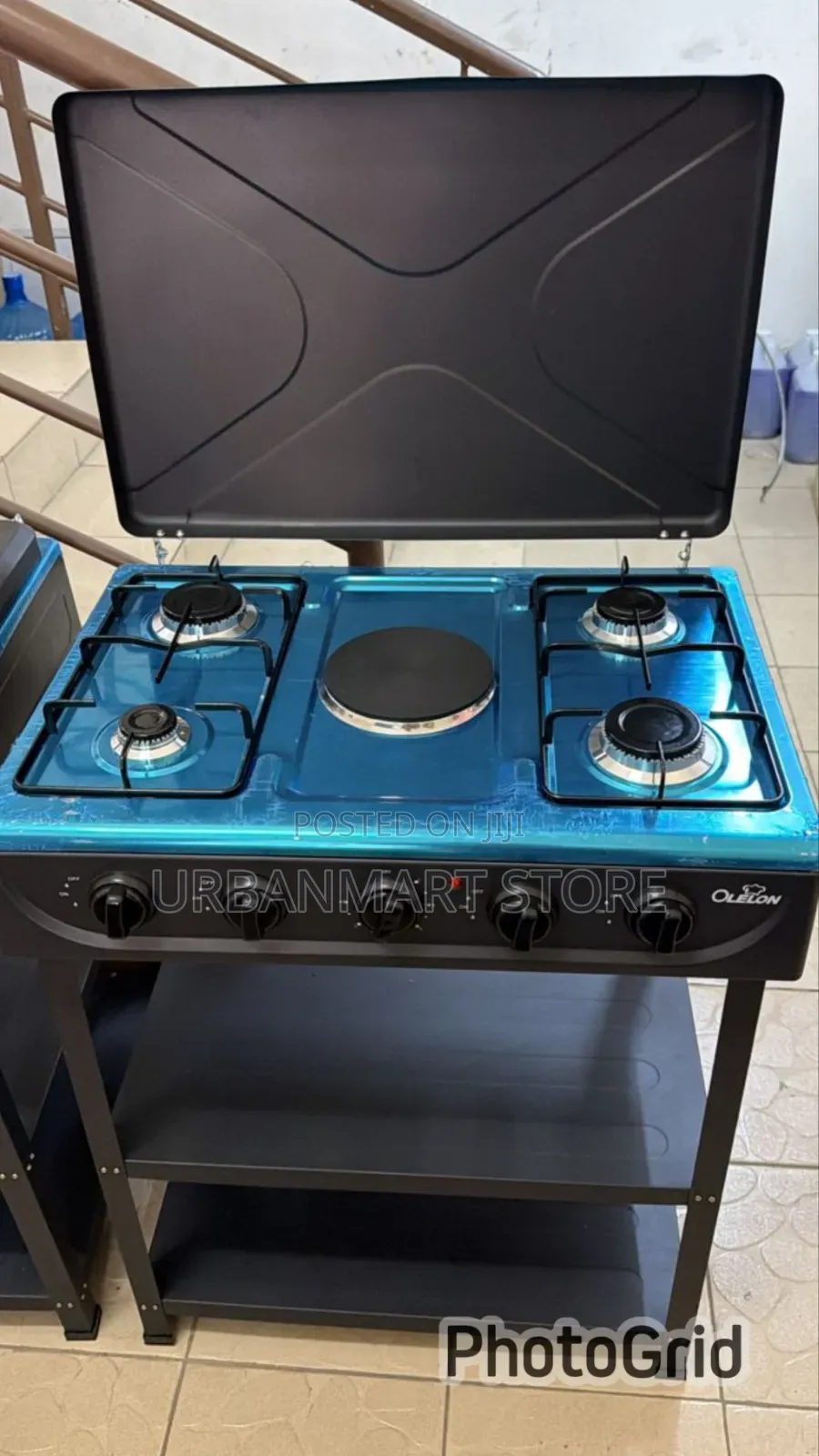 Olelon 4+1 Standing Gas Stove With Shelves