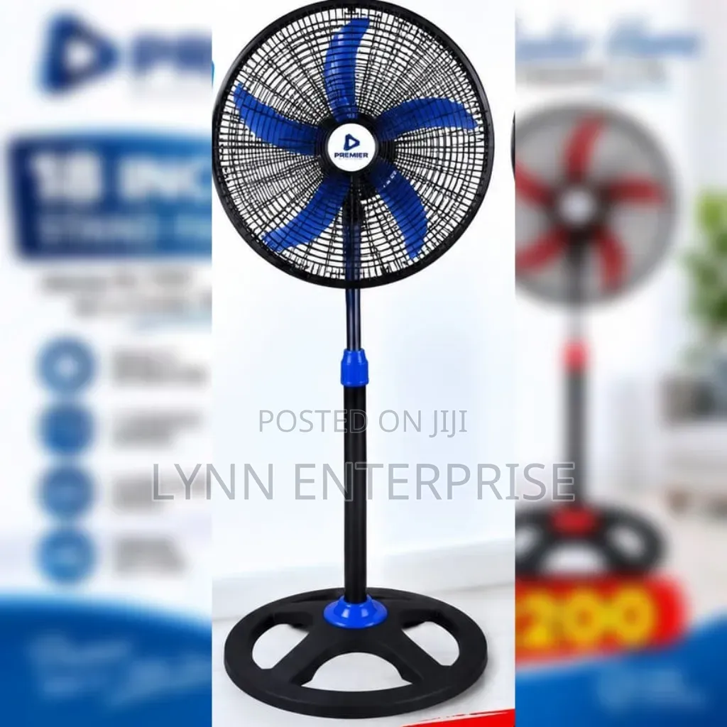 Premier 18 Inches Standing Fan 3 Variable Speed