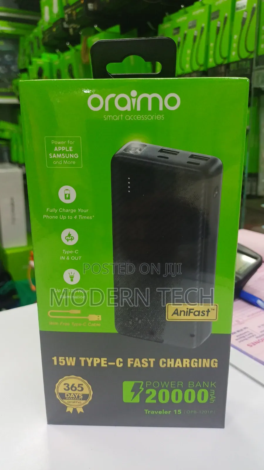 Oraimo 15W 20000mah Powerbank