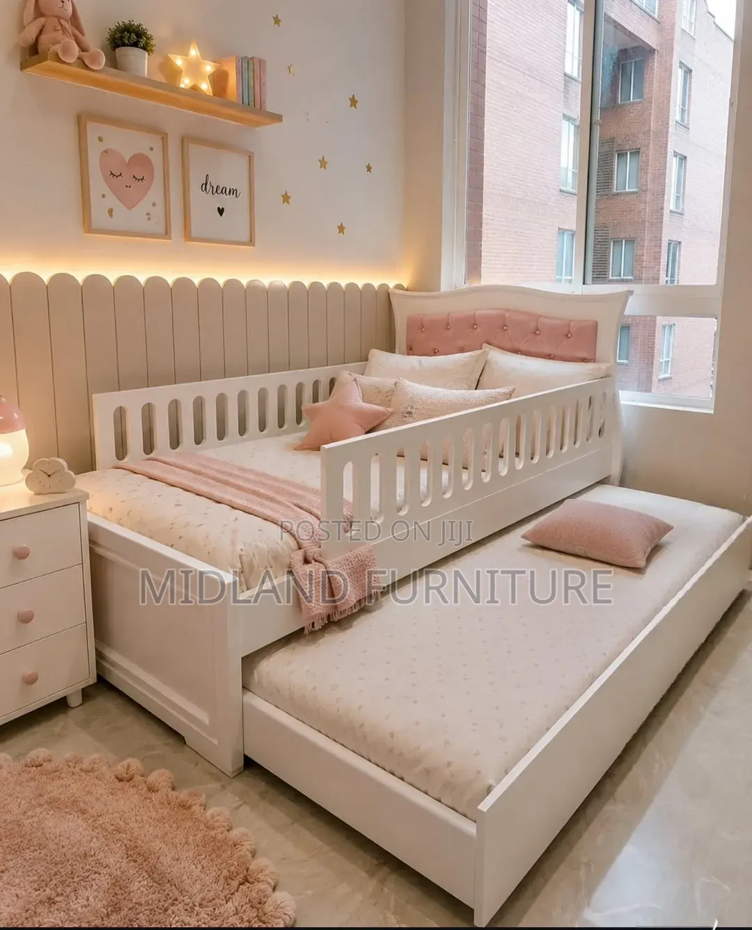Toddler Bed With a Pullout Bed Below Available on Order
