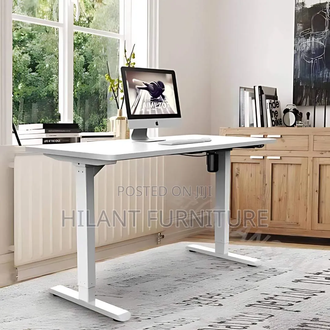 1.4M Electric Height Adjustable Sit-Stand Office Desk – White