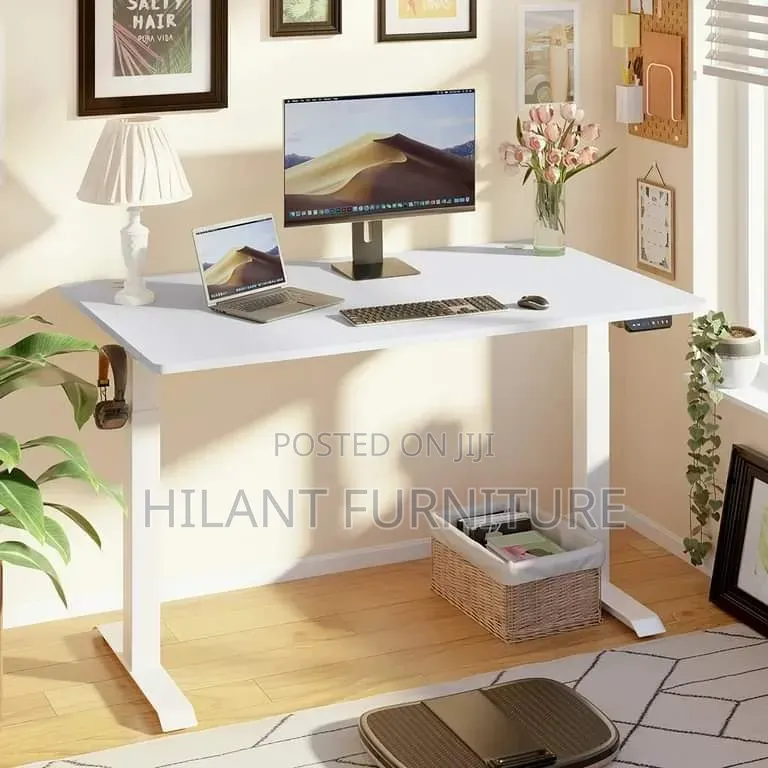 1.4M Electric Height Adjustable Sit-Stand Office Desk – White