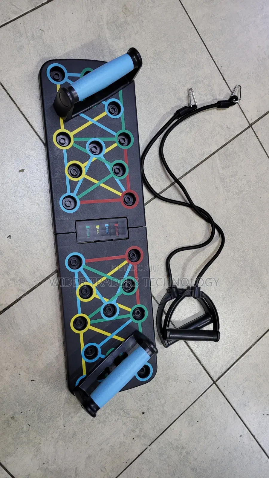 Foldable Multi-Function Push-Up Board With Resistance Bands