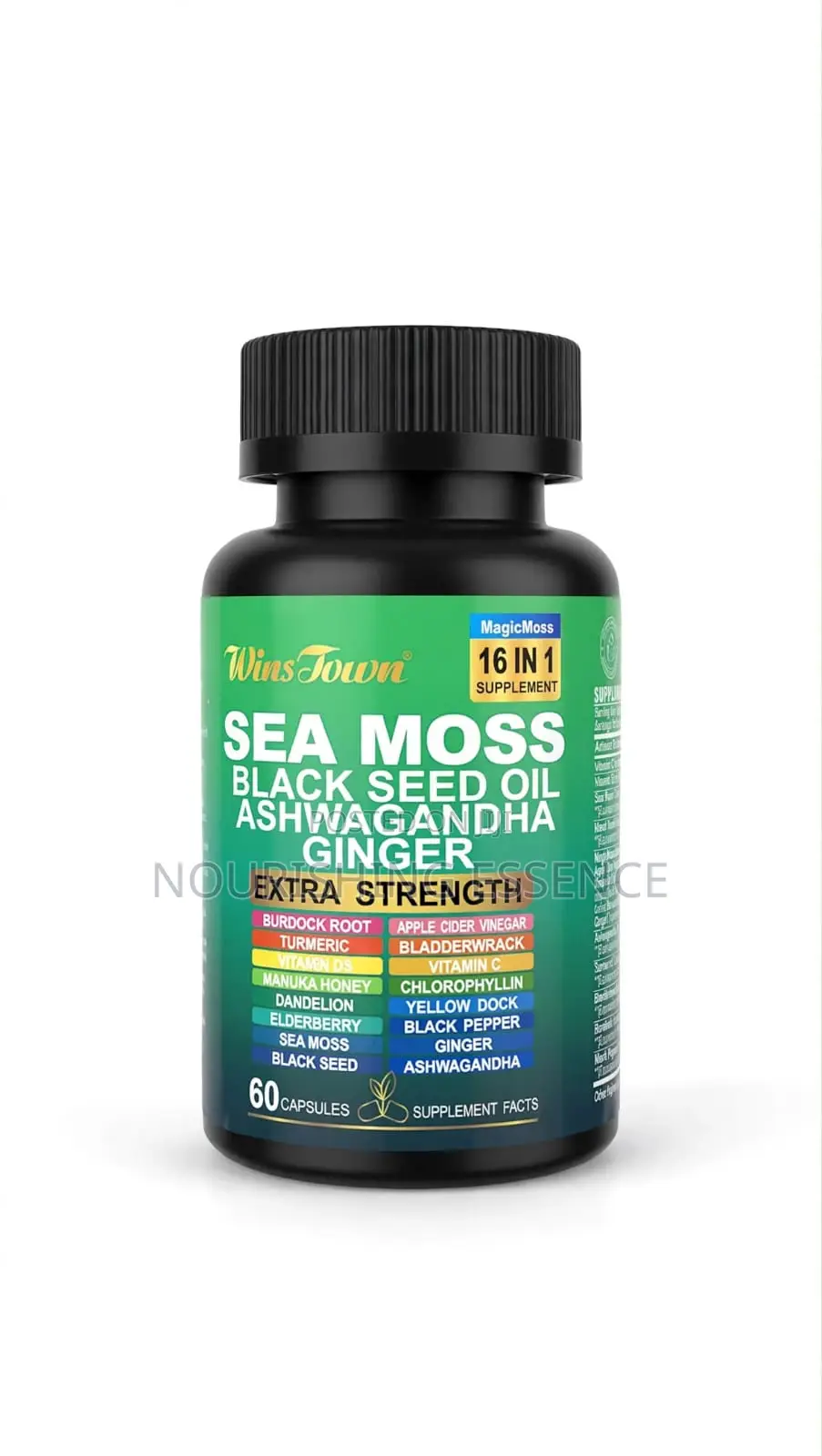 Sea Moss Black Seed Oil Ashwagadha Ginger