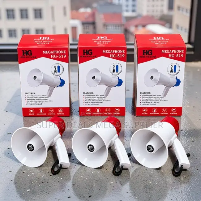 Rechargeable Lithium Battery Portable Megaphone Bull Horns