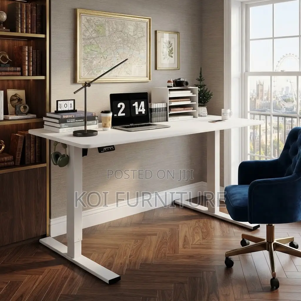 Office Desk; 1200MM White Ergonomical Office Electric Gaming Table