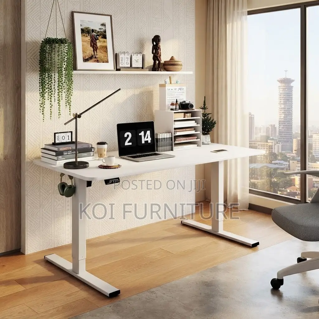 Office Desk; 1200MM White Ergonomical Office Electric Gaming Table