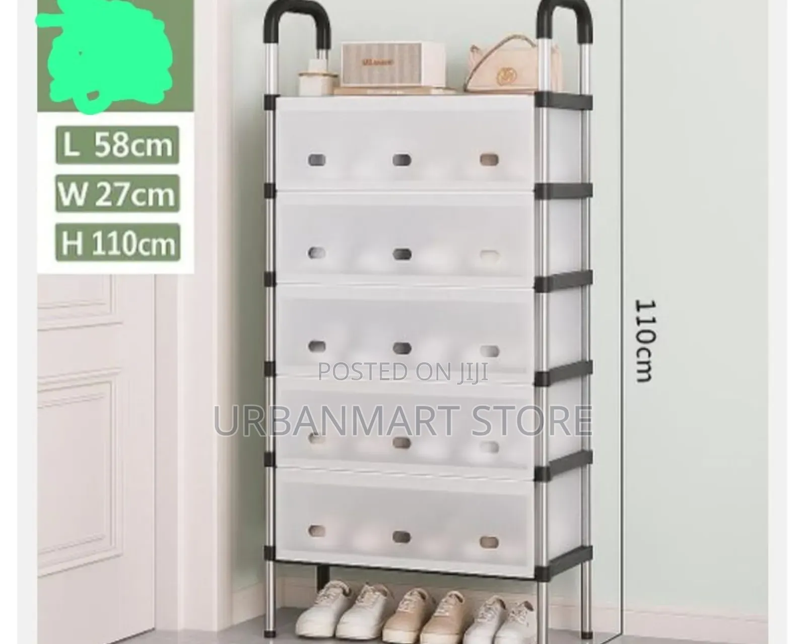 7 Tier Closed Shoe Rack – Spacious Shoe Organizer