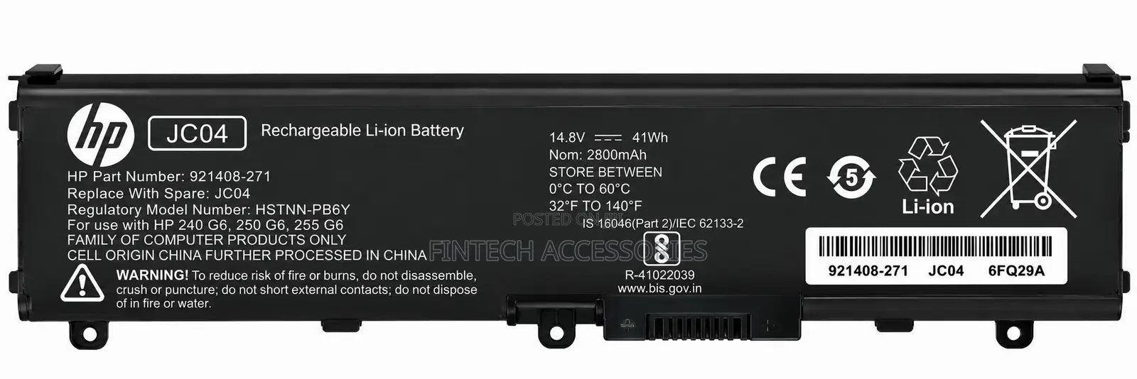 HP JC04 Laptop Battery for 240 G6 250 G6 255 G6 – Replacement Battery