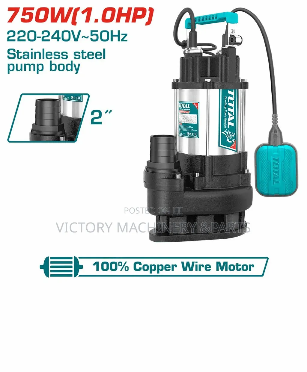 TOTAL Sewage Pump 1HP – TWP775016
