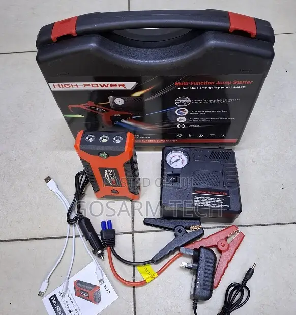 Portable Car Jump Starter With Power Bank – Fast Battery Booster