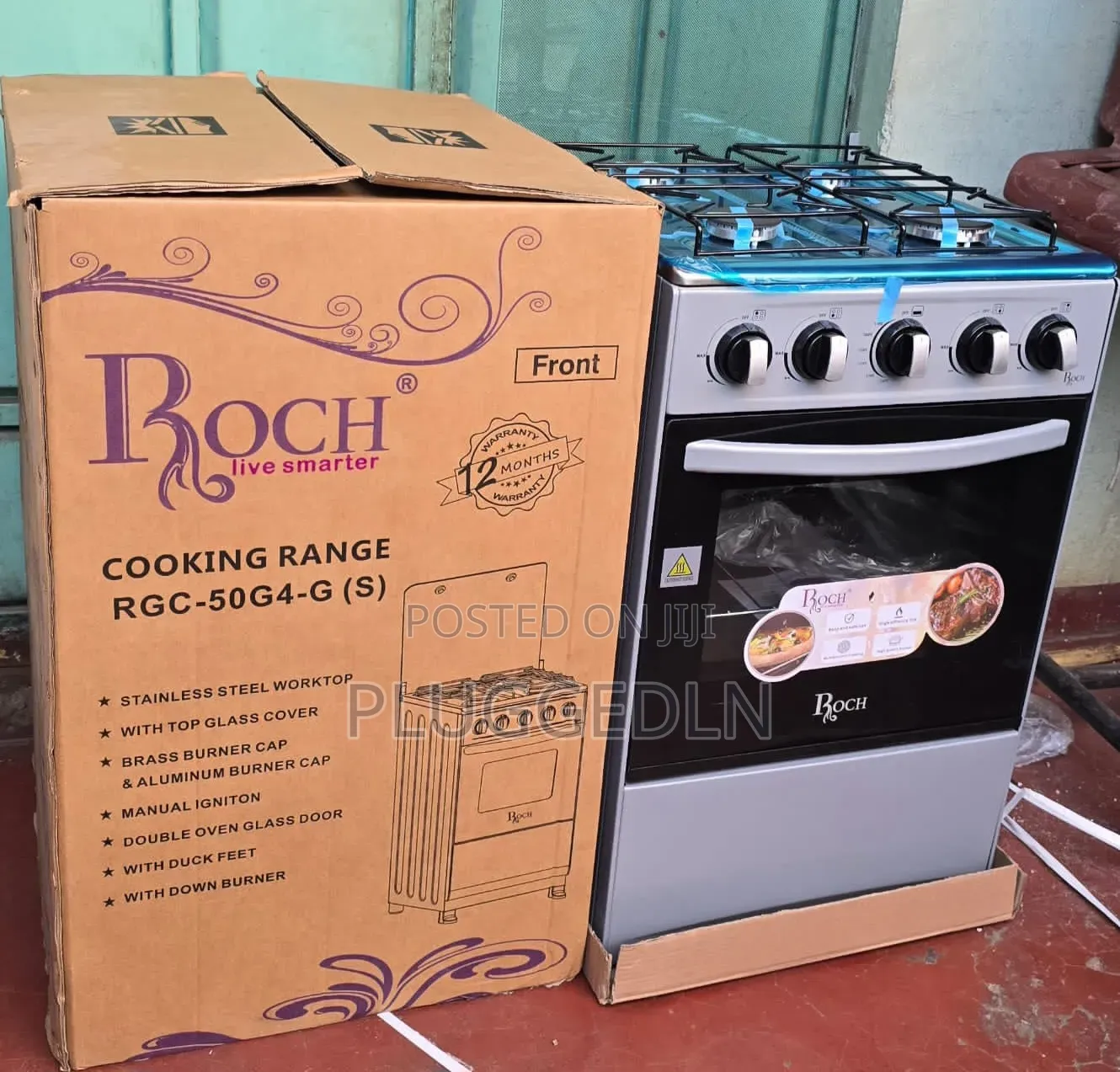 50*55 Roch Full Gas Standing Cooker.