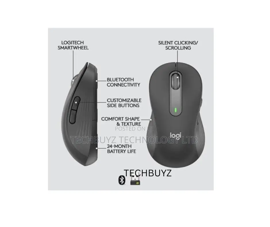 Logitech M650 L Signature Wireless Mouse for Left-Handed Users -