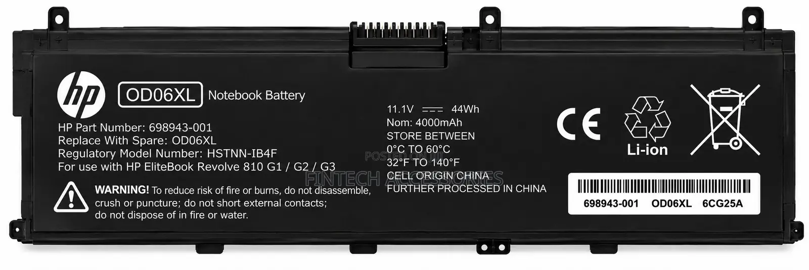 HP OD06XL Laptop Battery for EliteBook Revolve 810 G1 G2 G3 – 44Wh