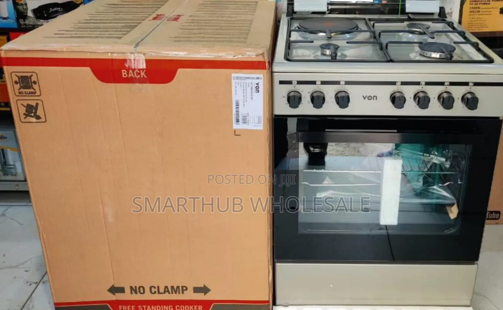 60cmX60cm Von 3 Gas + 1 Electric RAPID Plate, Jet Valve Burner