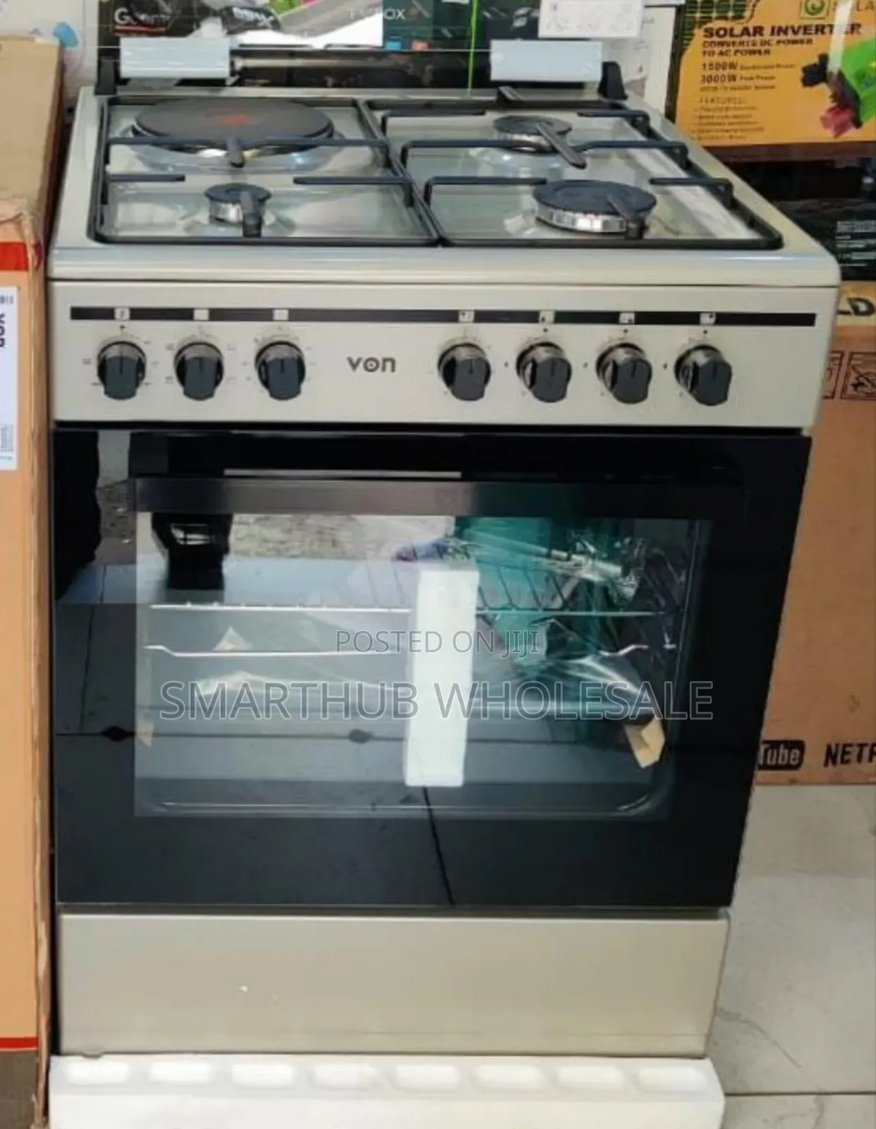 60cmX60cm Von 3 Gas + 1 Electric RAPID Plate, Jet Valve Burner