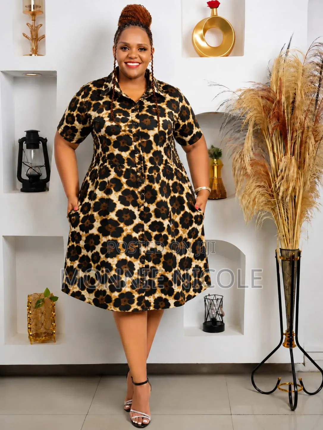 Lulu Pregnant Friendly Animal Print Free Dress
