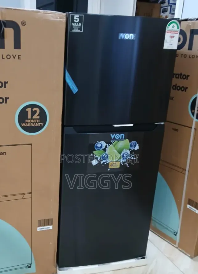 182 Litres No Frost Von Fridge 182NRAK ,Dark Inbox Refrigerator