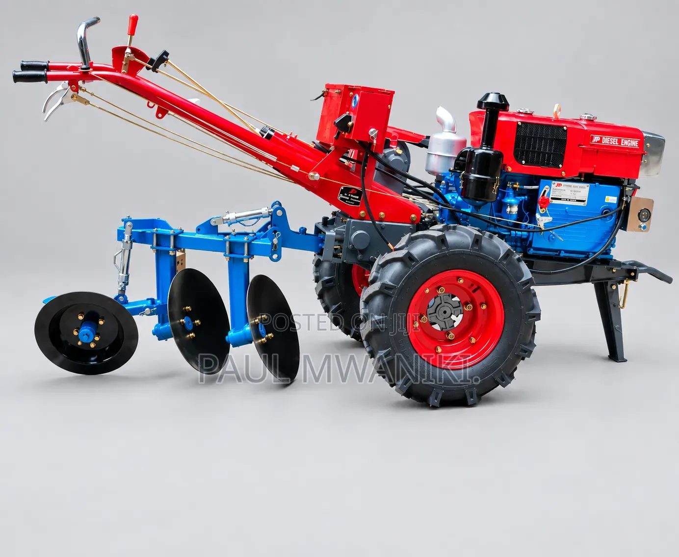 Jiadi 16HP Diesel Walking Tractor With Disc Plough