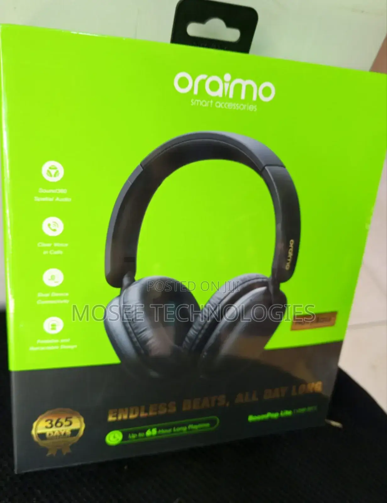 Oraimo BoomPop Lite 65-Hour Bluetooth Headset With Spatial Audio