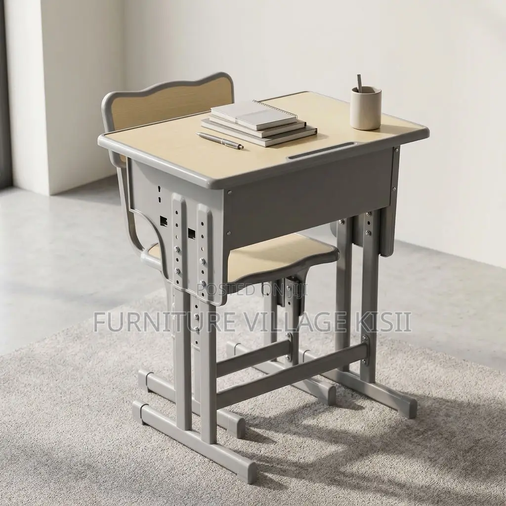 Adjustable Beige Kids Desk