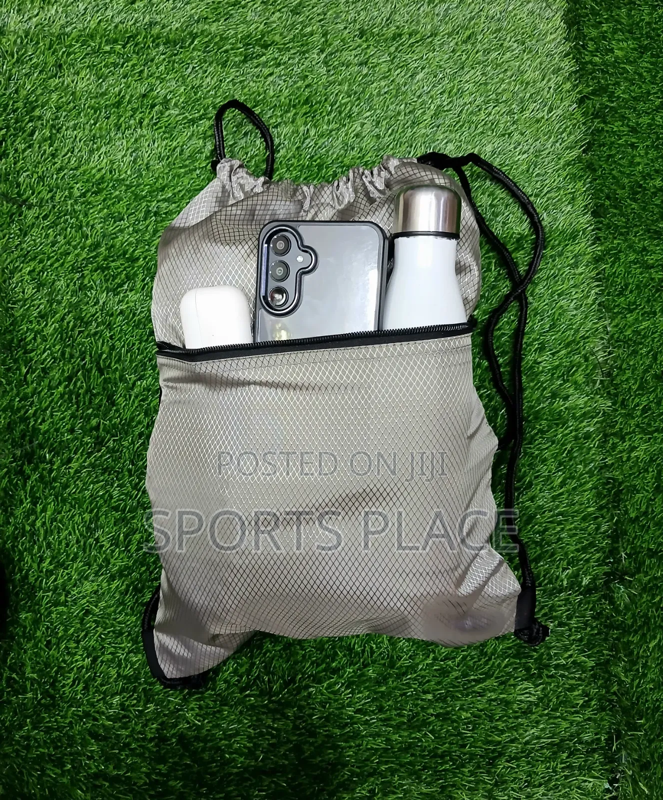 Golden Drawstring Sports Bag